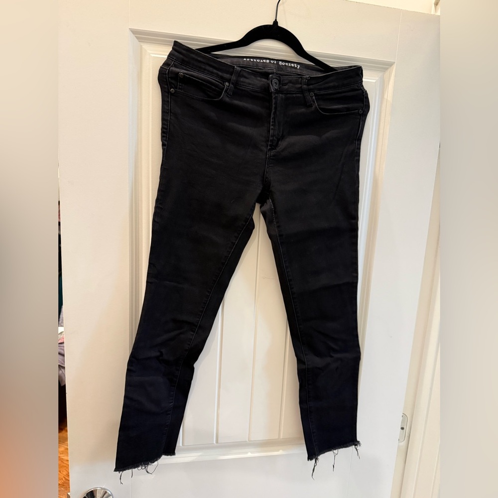 Articles Of Society Women's Black Skinny Jeans, 29, ankle/capri inseam 26.